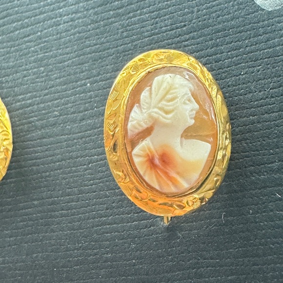 ✨ SOLD ✨ 10K solid gold cameo antique stick pin cute LOT - Picture 4 of 11